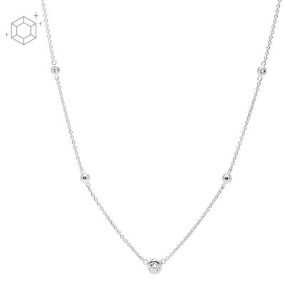 Sterling Silver Lock Chain Necklace - JFS00624040 - Fossil