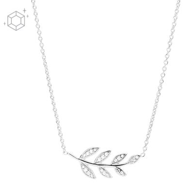 Sterling Olive Branch Sterling Silver Pendant Necklace