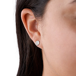 Mother-of-Pearl Sterling Silver Stud Earrings