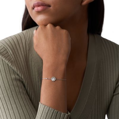 Mother-of-Pearl Sterling Silver Station Bracelet