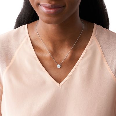 Kette Sterling Anhänger Perlmutt Sterlingsilber