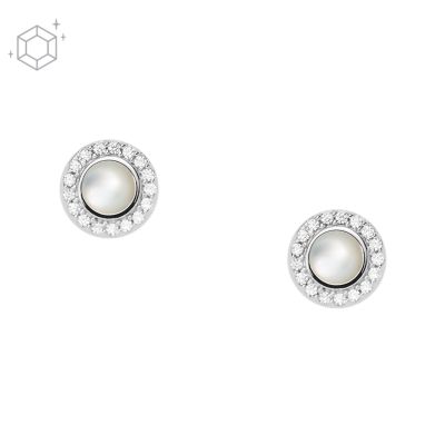 

Fossil Femmes Clous d’oreilles Elliott Little Charms en argent 925 et nacre