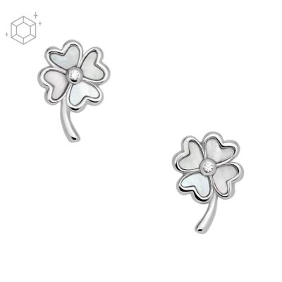 

Fossil Femmes Clous d’oreilles Elliott Lucky You en argent 925 et nacre