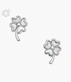 Lucky You Mother-of-Pearl Sterling Silver Stud Earrings