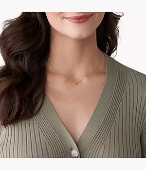 Elliott Point Of Light 18K Gold Plated Sterling Silver Clear Laboratory Grown Diamond Chain Necklace
