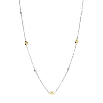 

Fossil Femmes Collier à pampilles Elliott Diamonds By The Yard Stars en argent 925 bicolore