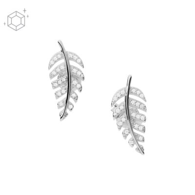 

Fossil Femmes Clous d’oreilles Elliott en forme de feuille en argent 925
