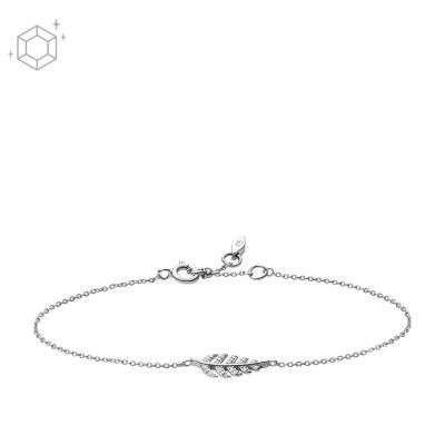 

Fossil Femmes Bracelet chaîne Elliott en forme de feuille en argent 925