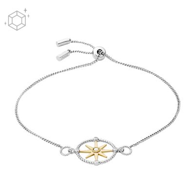 Fossil Femmes Bracelet chaîne Elliott Compass  en argent 925 et opale synthétique  multicolore