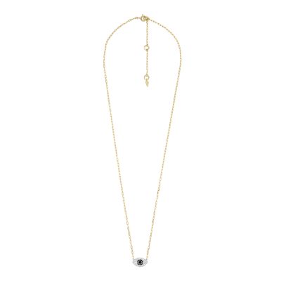 

Fossil Femmes Collier à chaîne mauvais œil en argent 925 doré