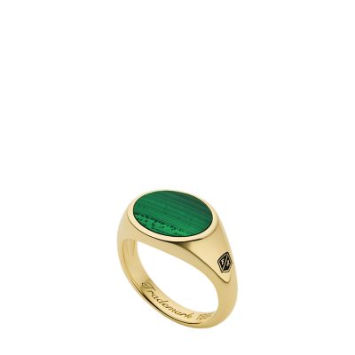 Malachite on sale signet ring