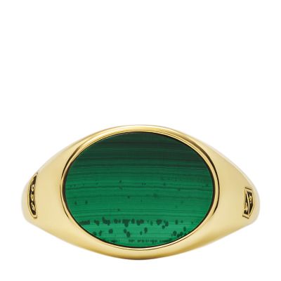 Malachite deals signet ring