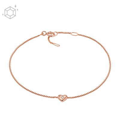 True Love 14K Rose Gold Plated Clear Laboratory Grown Diamond