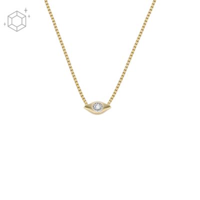 14k evil deals eye necklace