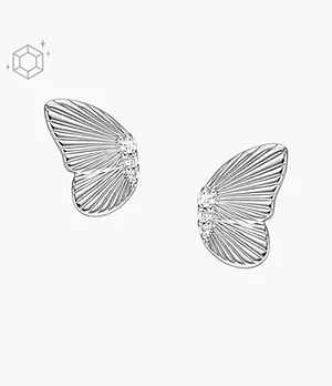 Sterling Silver Butterflies Stud Earrings