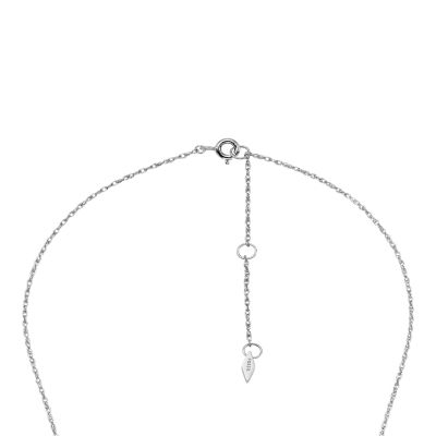 Sterling Silver Lock Chain Necklace - JFS00624040 - Fossil