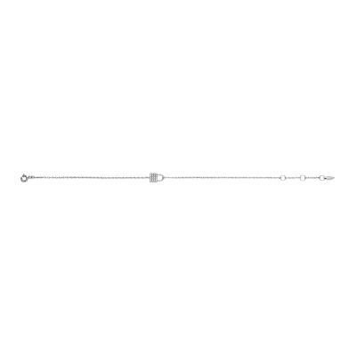 - JFS00625040 Bracelet Chain - Lock Fossil Silver Sterling