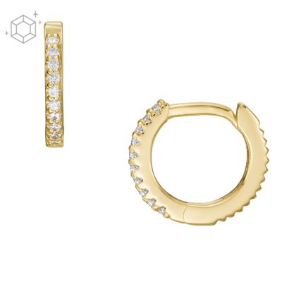 Ellis All Stacked Up Gold-Tone Sterling Silver Hoop Earrings