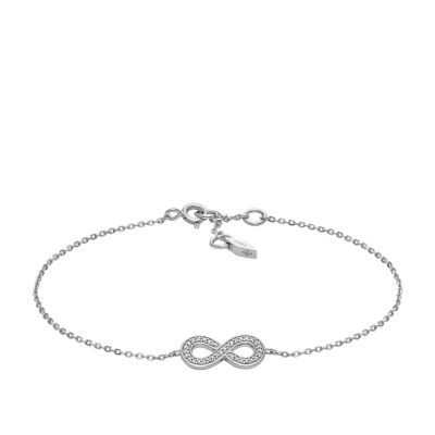 Fossil Gliederarmband Infinity Sterlingsilber - Silberfarben