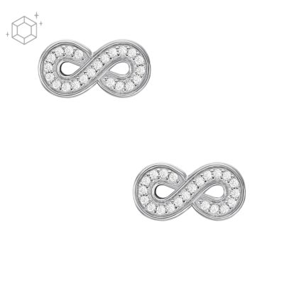 Infinity Sterling Silver Stud Earrings