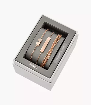 Rose Gold-Tone Steel Bracelet Gift Set