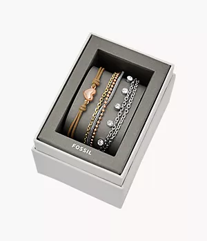 Tri-Tone Steel Bracelet Gift Set