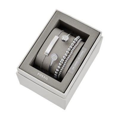 Silver Tone Steel Bracelet Gift Set JGFTSET1045 Fossil