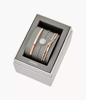 Two-Tone Steel Bracelet Gift Set