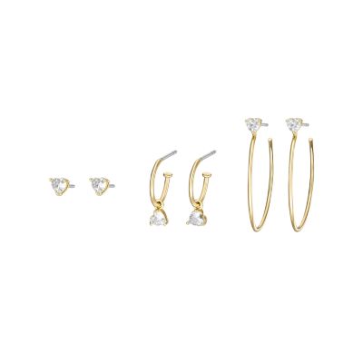 

Fossil Outlet Femmes Coffret boucles d’oreilles en laiton doré