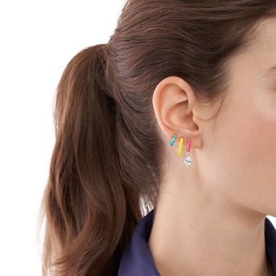 Gold-Tone Brass Hoop Earrings Set