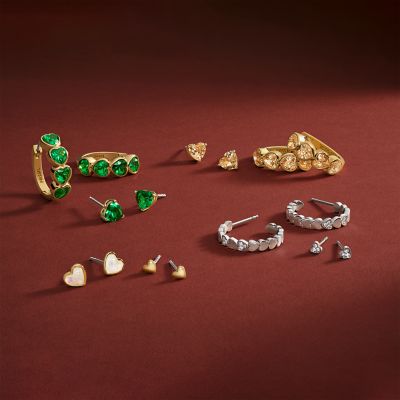 Core Gifts Silver-Tone Brass Earrings Set