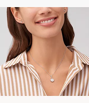 Core Gifts Stainless Steel Stud Earrings and Necklace Set