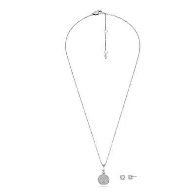 Core Gifts Stainless Steel Stud Earrings and Necklace Set