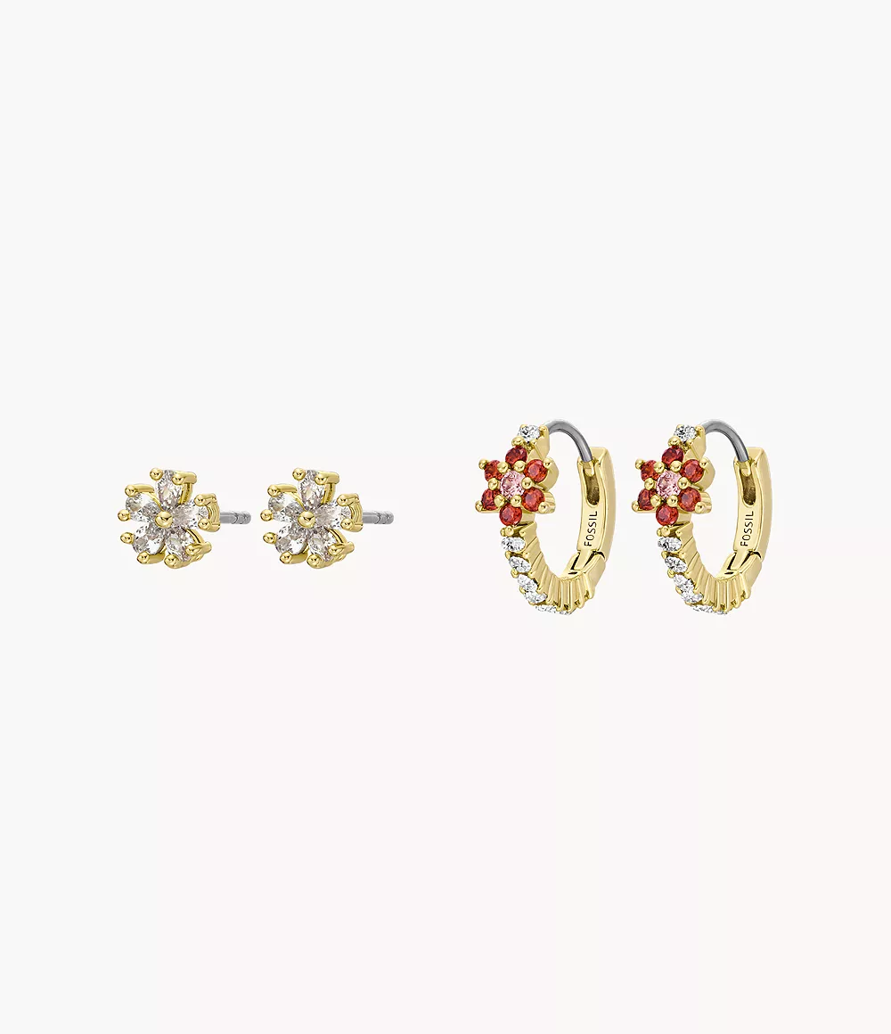 Image of Garden Party Multicolour Crystals Earrings Set