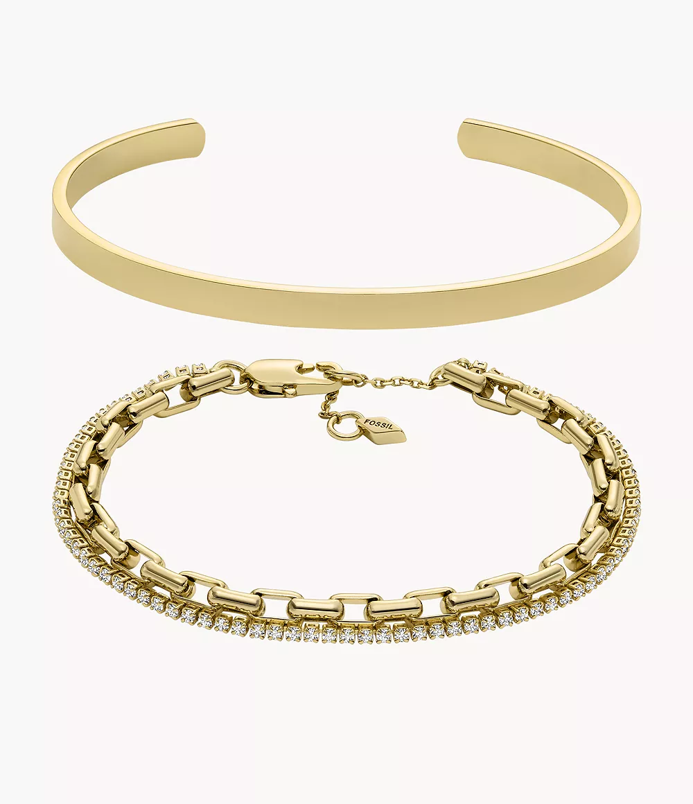 Core Gift Set Gold-Tone Brass Bracelet Set  JGFTSET1098
