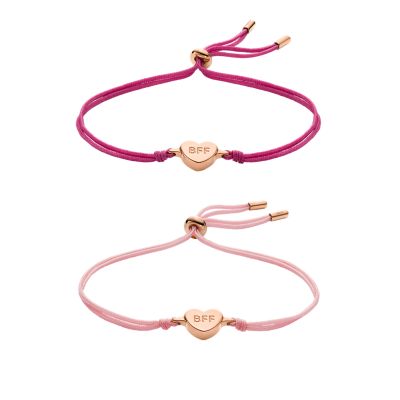 Fossil Outlet Set Armband BFF Heart Edelstahl roségoldfarben - Roségoldfarben