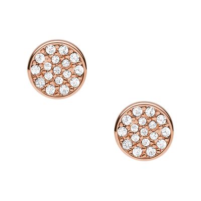 Rose Gold-Tone Brass Earrings