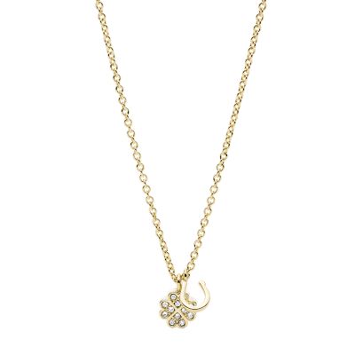 Gold-Tone Brass Pendant Necklace