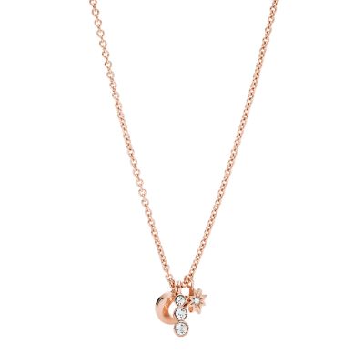 Rose-Gold-Tone Brass Pendant Necklace