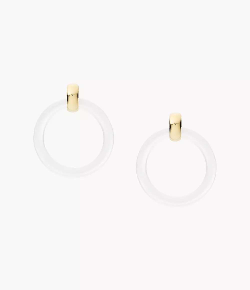 White Acetate Drop Earrings  JOA00613710