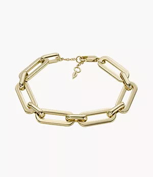 Gold-Tone Brass Chain Bracelet