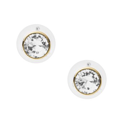 Fossil Outlet Women's Gold-Tone Brass Stud Earrings - Gold