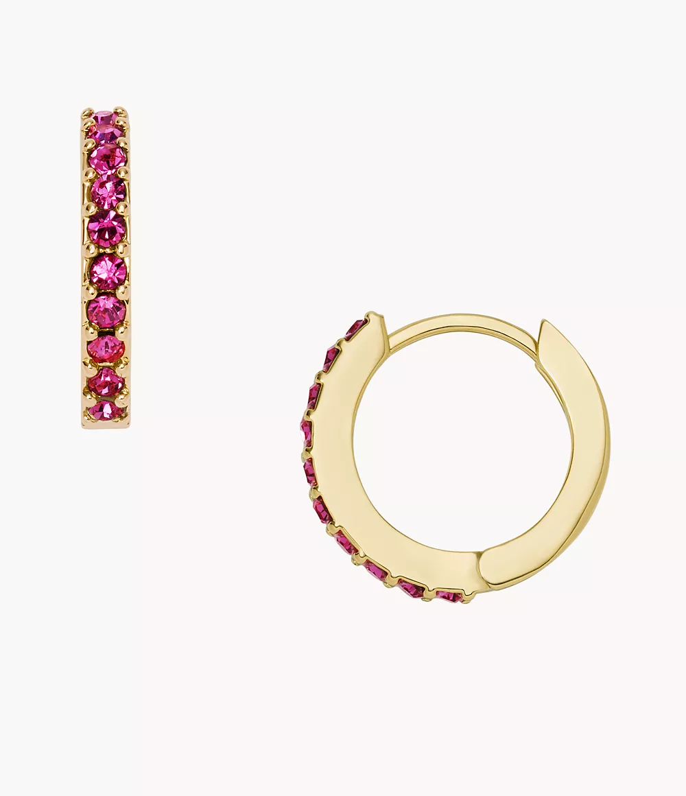 Fossil Femmes Créoles en laiton dorées -Doré