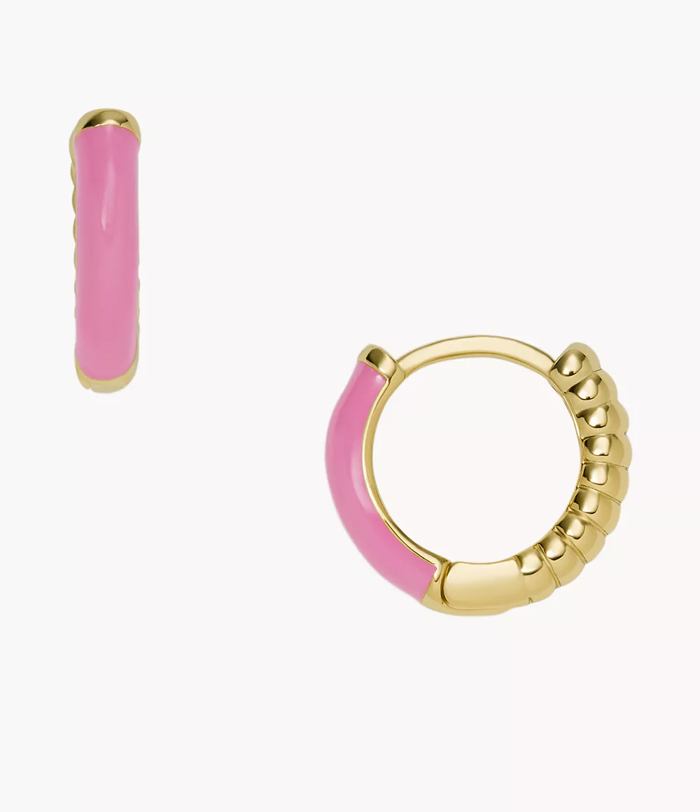 Fossil Femmes Créoles en laiton dorées -Doré