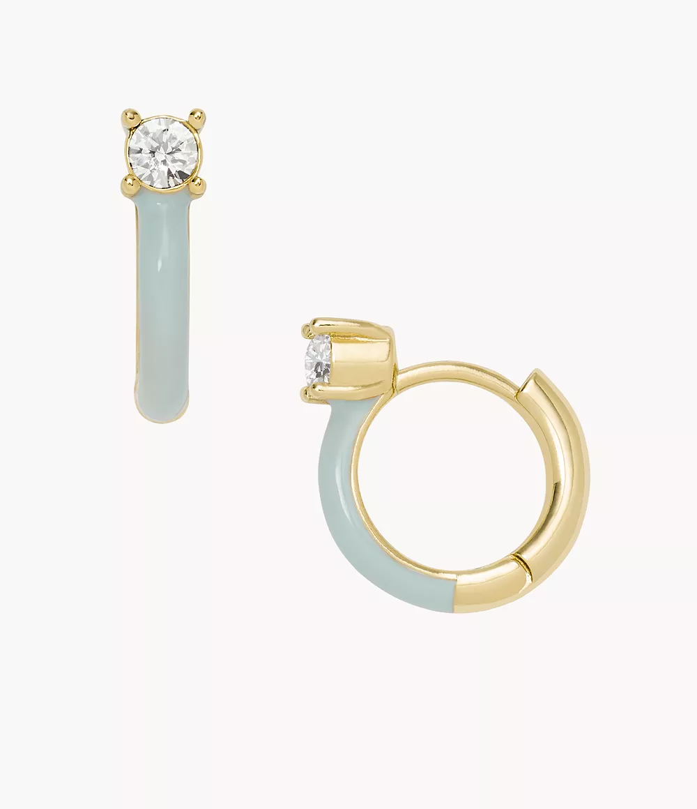 Fossil Femmes Créoles en laiton dorées -Doré