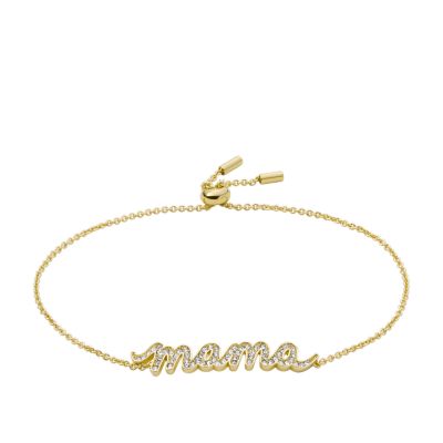 

Fossil Outlet Femmes Bracelet à chaîne en laiton doré