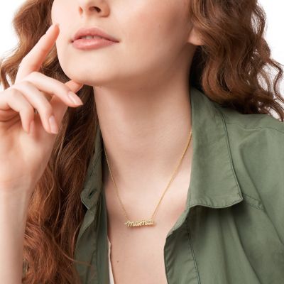 Gold-Tone Brass Chain Necklace
