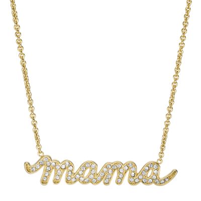 

Fossil Outlet Femmes Collier à chaîne en laiton doré