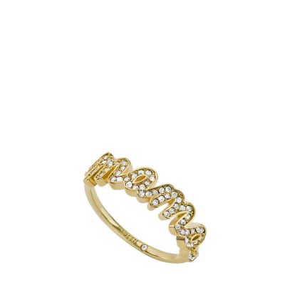 Fossil Damen Ring Metall goldfarben
