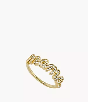Gold-Tone Brass Band Ring